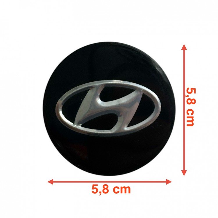 Hyundaı Jant Göbek İ30 12-19/Elantra 15-21/Tucson 16-20 (Siyah) (5,8 Cm)